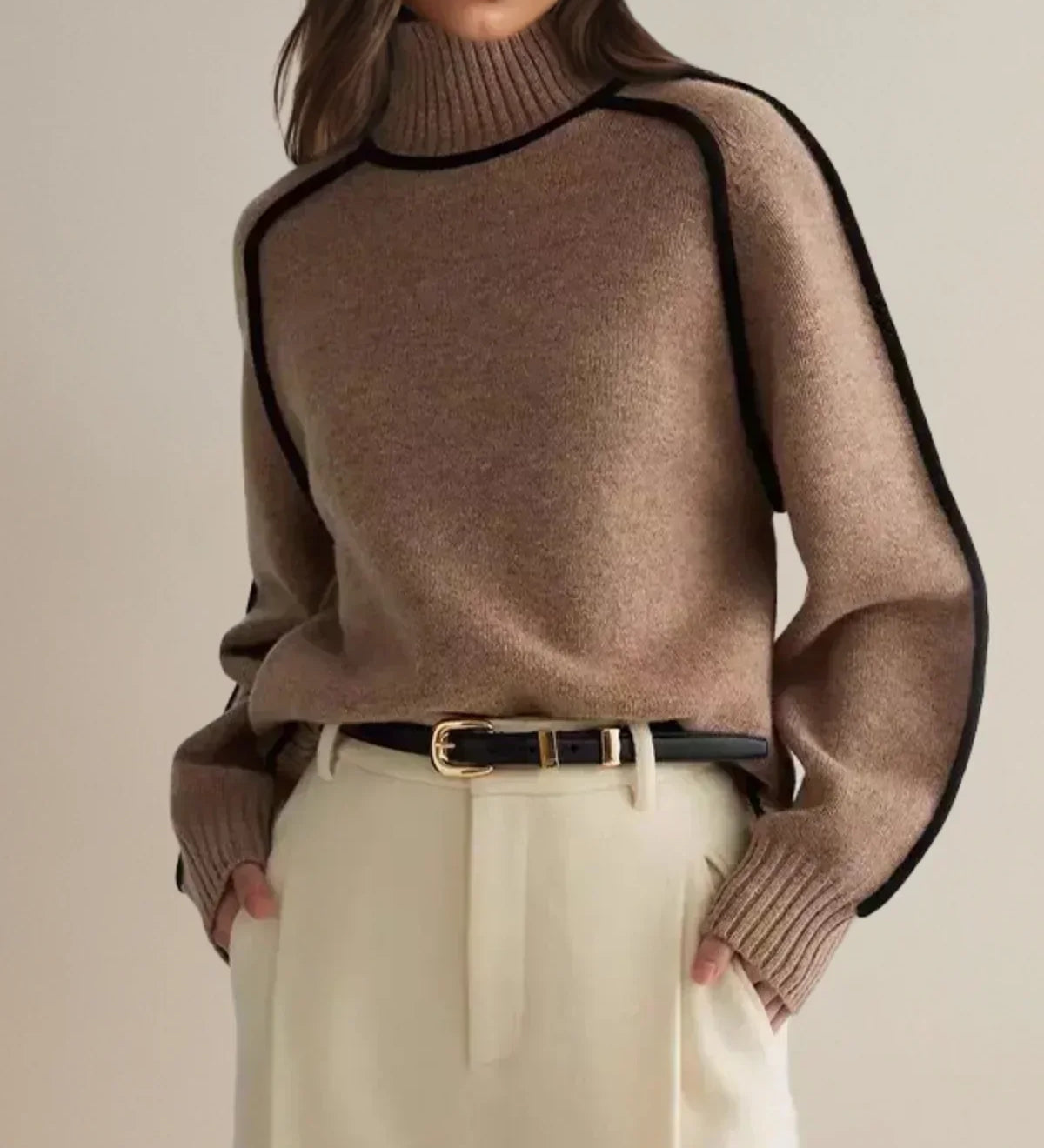 Donna | Elegante Maglione con Collo Alto A minha loja