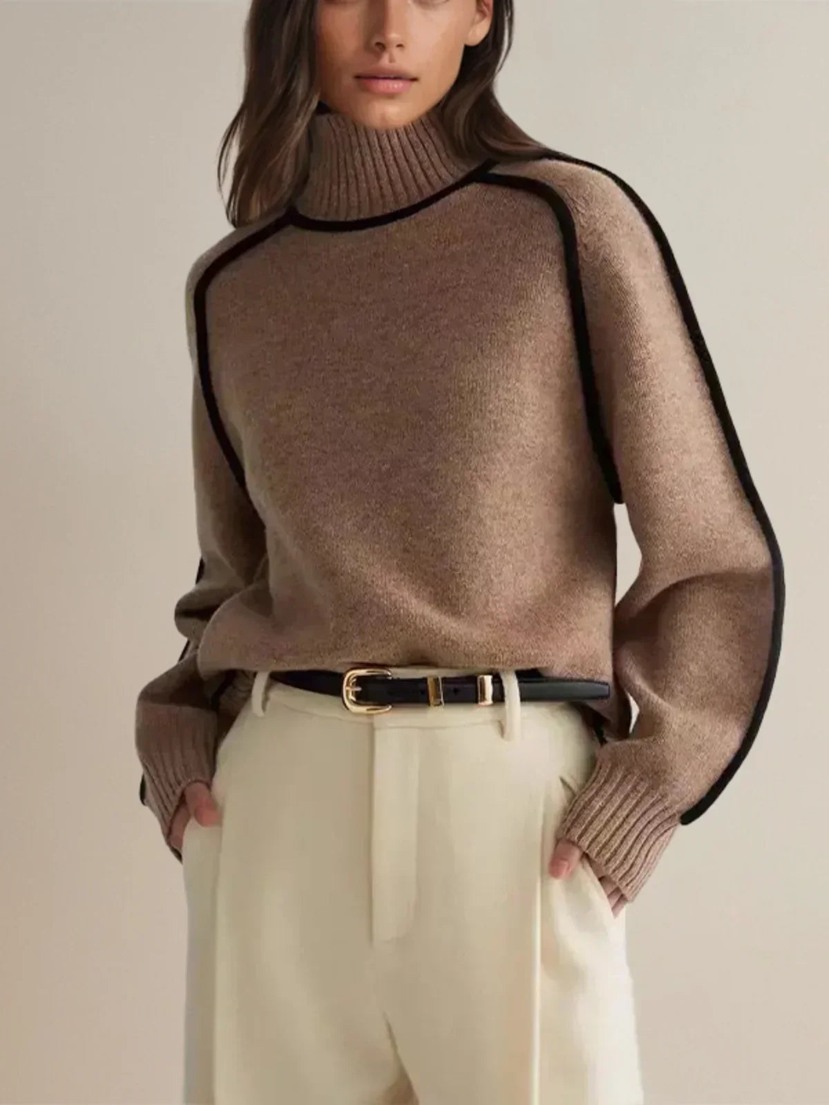 Donna | Elegante Maglione con Collo Alto A minha loja