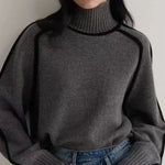 Donna | Elegante Maglione con Collo Alto A minha loja