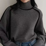 Donna | Elegante Maglione con Collo Alto A minha loja