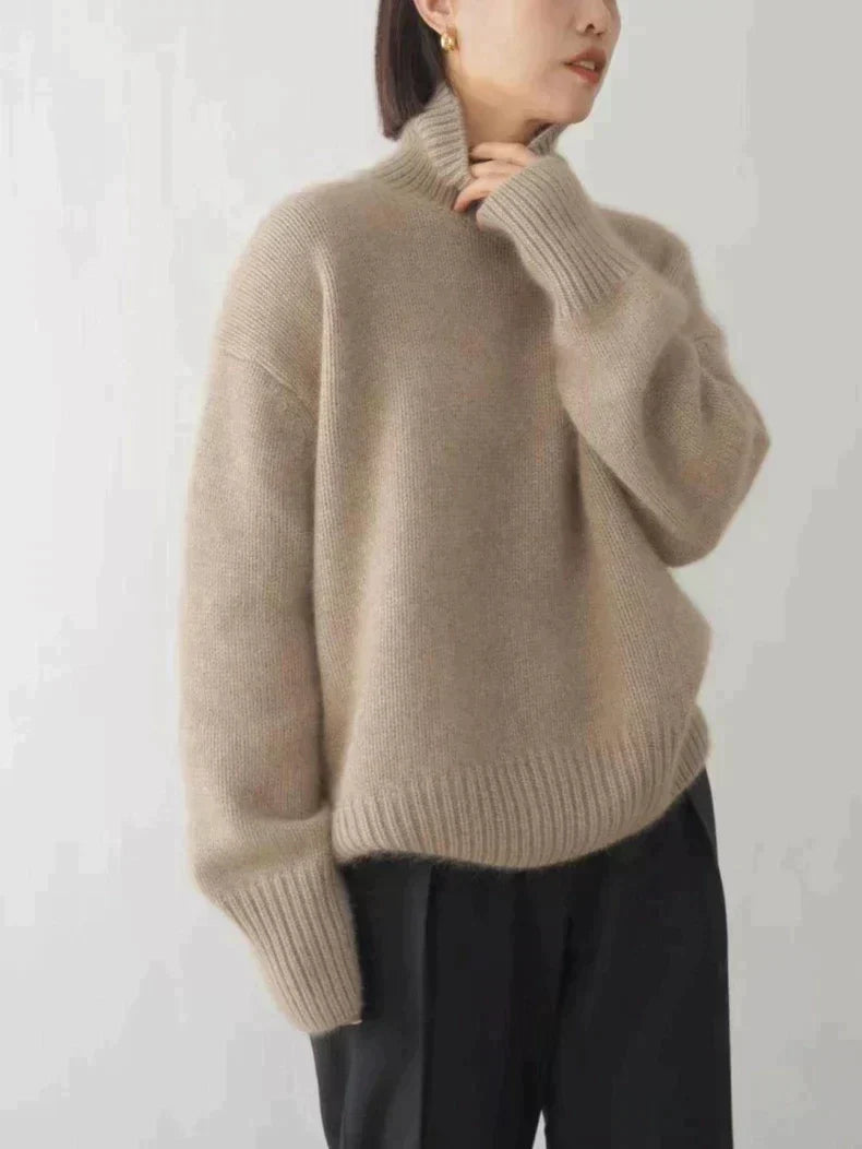 Amaya | Maglione in Cashmere di Lusso con Collo Alto A minha loja