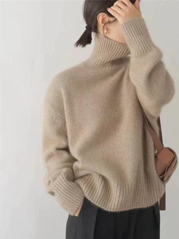 Amaya | Maglione in Cashmere di Lusso con Collo Alto A minha loja