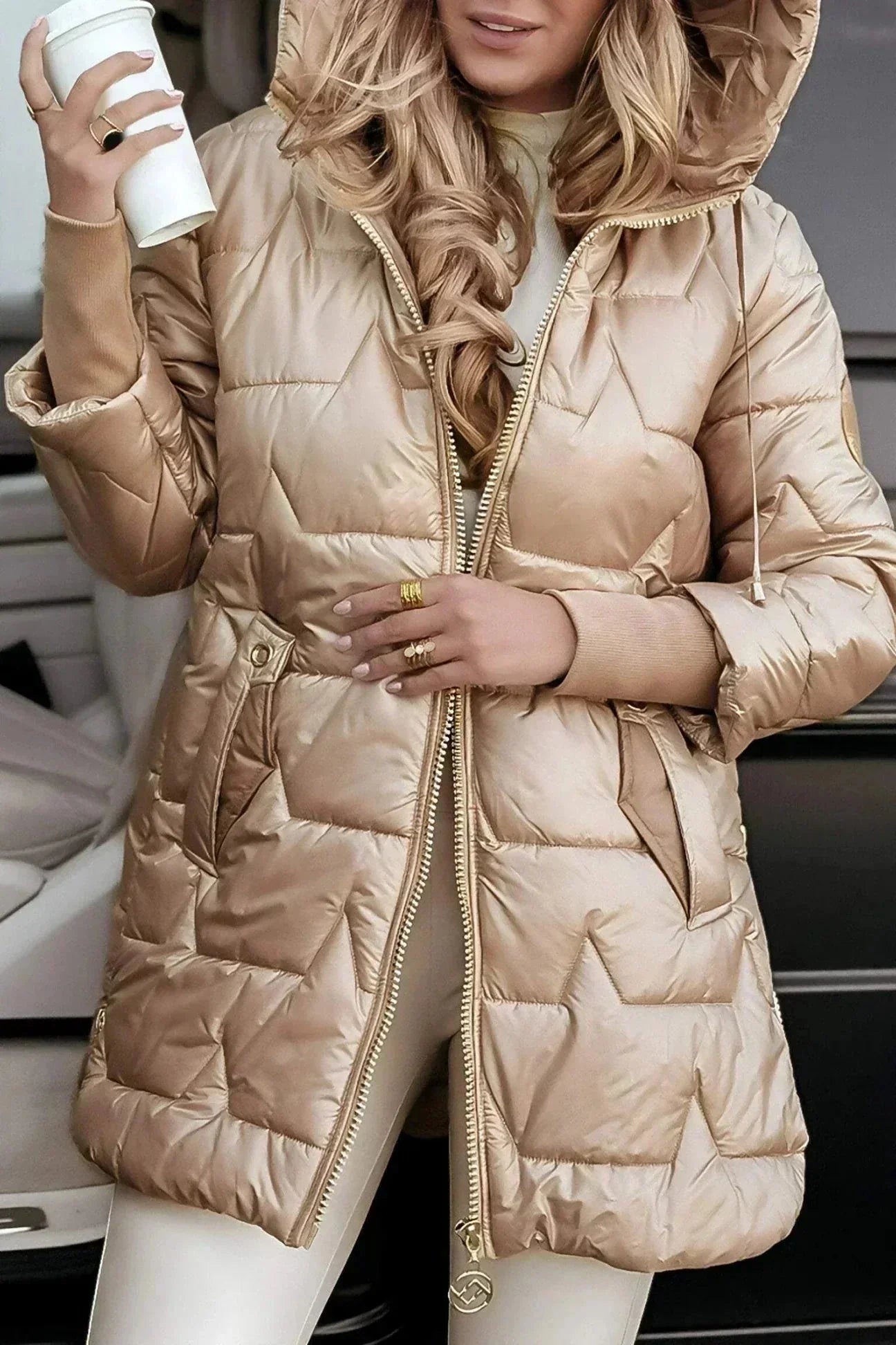 Marcella™ | Elegante cappotto autunnale con cappuccio A minha loja
