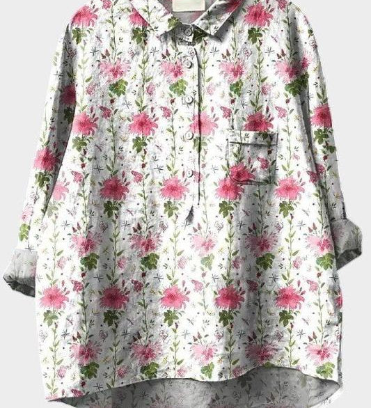 Marieke | Blusa floreale di lusso con uno stile unico A minha loja