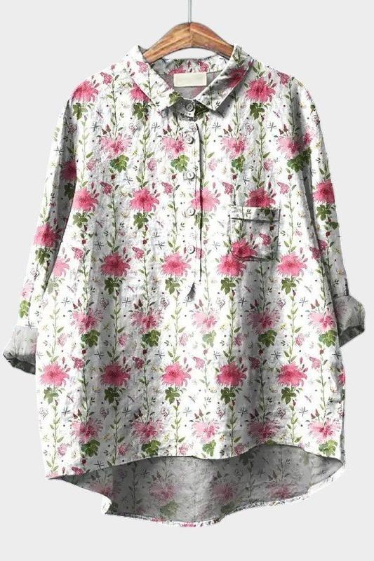 Marieke | Blusa floreale di lusso con uno stile unico A minha loja