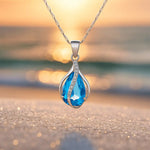 Collana in zirconio blu A minha loja