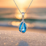 Collana in zirconio blu A minha loja