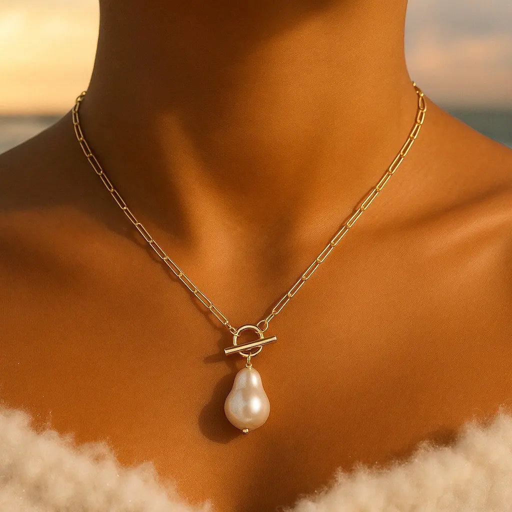 Collana con pendenti e perle A minha loja
