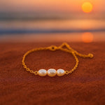 Bracciale con tre perle A minha loja
