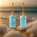 Orecchini con pietre blu brillanti A minha loja