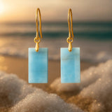 Orecchini con pietre blu brillanti A minha loja