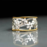 Anello floreale irregolare A minha loja