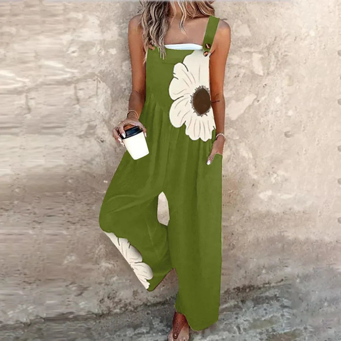 Jumpsuit Relaxed Fit in Nero Stampato A minha loja