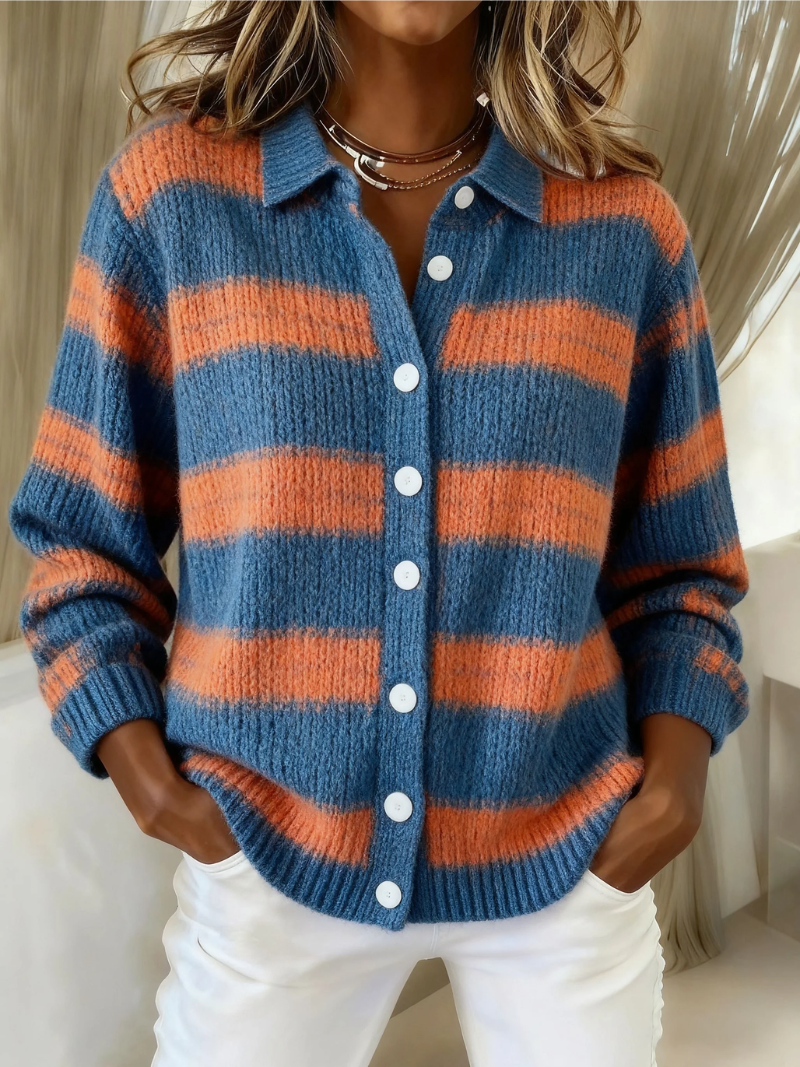 Livia | Striped Knit Cardigan A minha loja