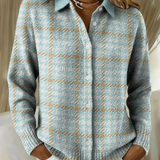 Clara | Sky Blue Checkered Cardigan A minha loja