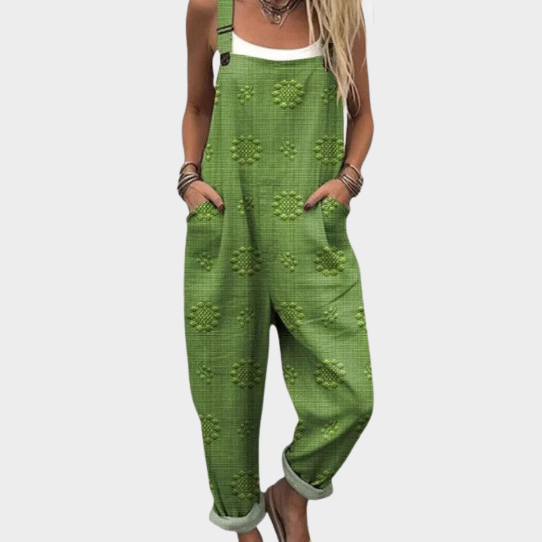 Salopette – Verde Comfort con Design Floreale A minha loja