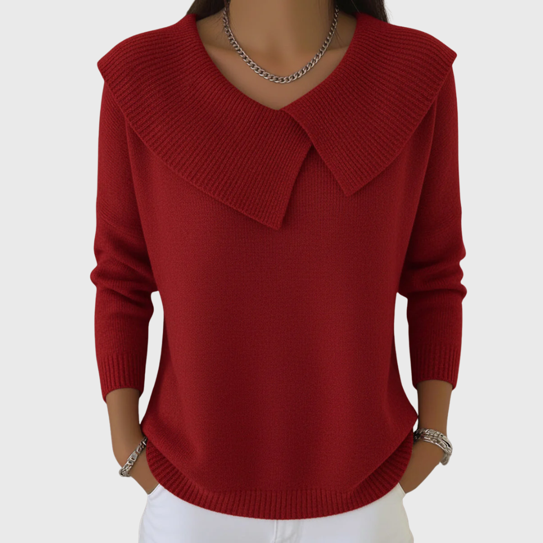 Karolína – Maglione elegante a maglia con colletto distintivo A minha loja