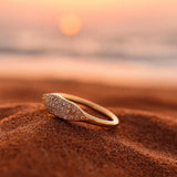 Anello d'oro con zirconia ripetuta A minha loja
