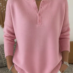 HELENA | HENLEY BUTTON-UP KNIT SWEATER A minha loja