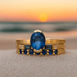 Anello con gemma blu A minha loja