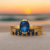 Anello con gemma blu A minha loja