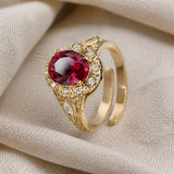 Anello Halo con Nodo in Rubino
