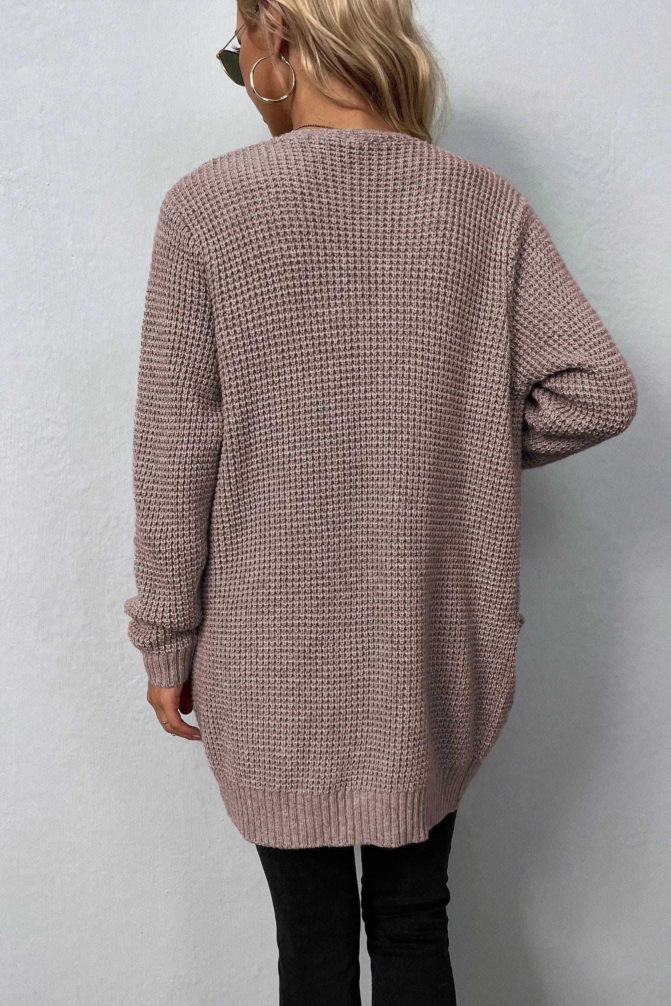 Maglione aperto rosa A minha loja
