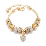 Bracciale in Oro Massiccio a Forma di Cuore