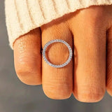 Anello in Zirconia Cubica a Forma Rotonda