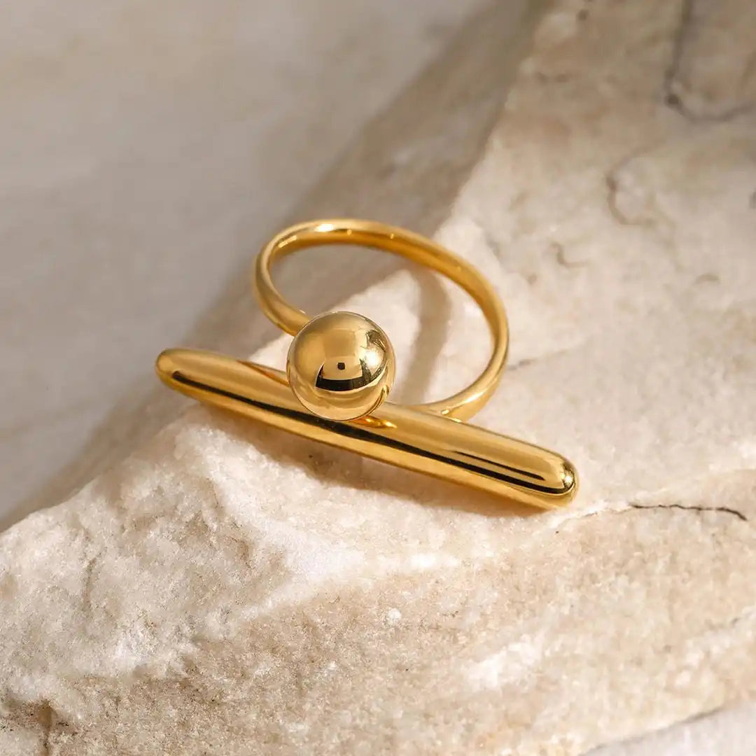 Anello Regolabile in Oro con Stella Classica
