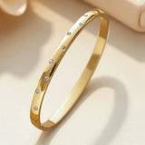 Bracciale Eternamente Elegante in Zirconia Dorata