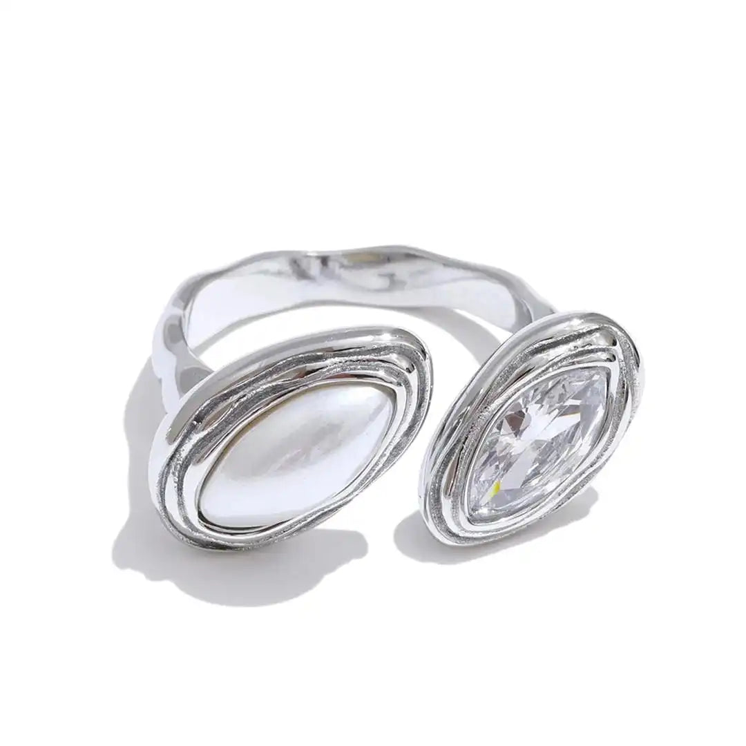 Anello Bypass con Doppia Marquise