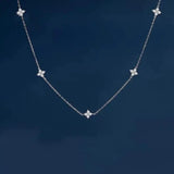Collana con Zirconia a Forma di Fiore