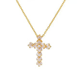 Collana Classica con Croce in Zirconia e Argento