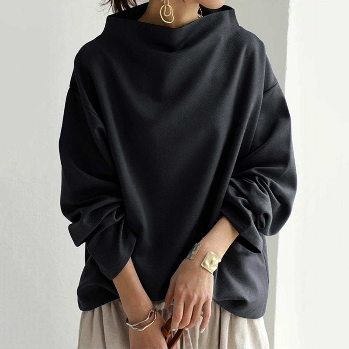 Lisa | High Neck Casual Top A minha loja