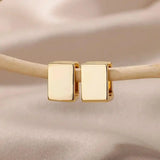 Orecchini Geometrici Quadrati in Oro