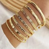 Bracciali Aperti in Oro per Resort - Set Elegante