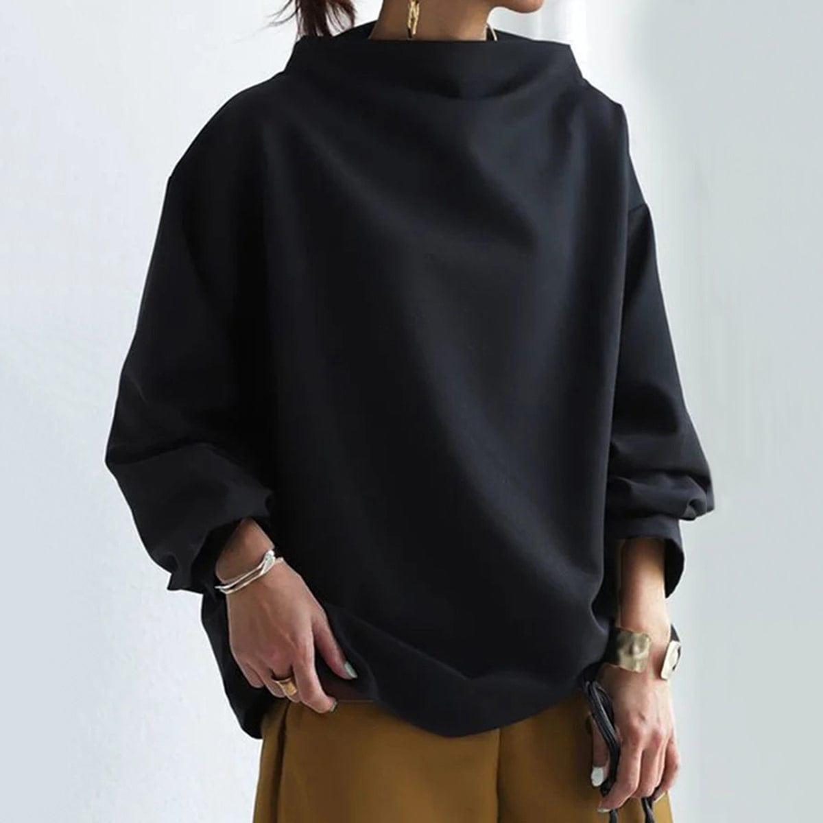 Lisa | High Neck Casual Top A minha loja