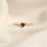 Anello con Cuore Marquise in Accento