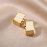 Orecchini Geometrici Quadrati in Oro