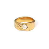 Anello Vintage in Oro con Perla Naturale