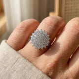 Anello Dichiarativo con Halo di Cristalli a Cluster