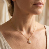 Collana e Orecchini in Zircone Argento a Forma di Girasole - Set Elegante