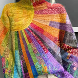 Ada - Maglione Colorato e Vivace con Collo Alto