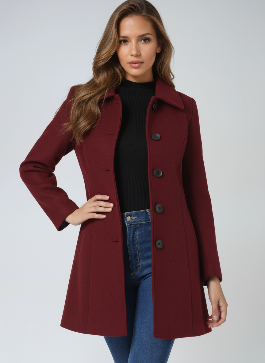 Petra - Cappotto invernale da donna con bottone A minha loja
