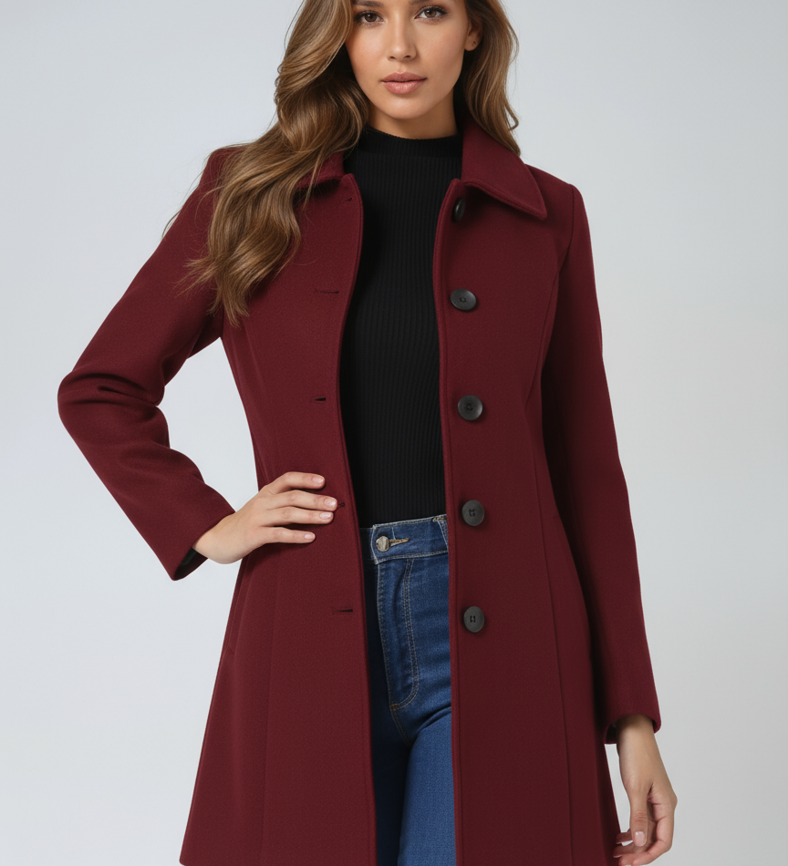 Petra - Cappotto invernale da donna con bottone A minha loja