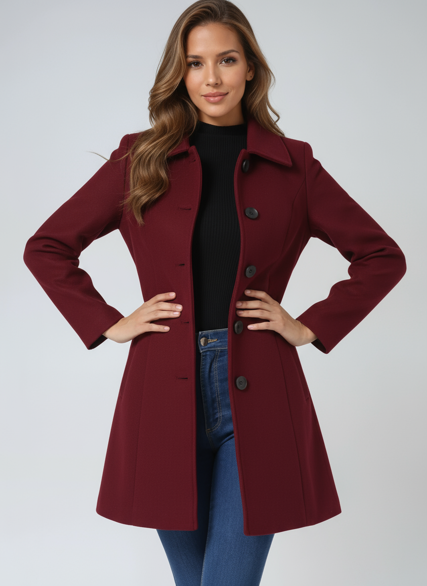 Petra - Cappotto invernale da donna con bottone A minha loja