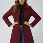 Petra - Cappotto invernale da donna con bottone A minha loja
