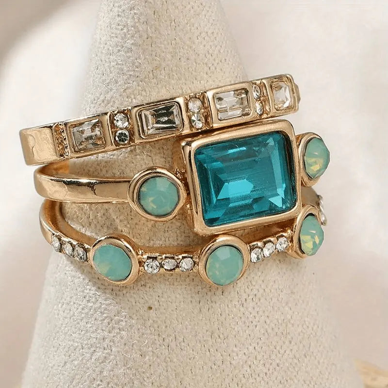 Collana vintage con cristallo blu A minha loja
