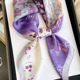 Violetta - sciarpa all'uncinetto (100% seta - 68cm) A minha loja